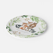 Woodland Animals Baby Shower Paper Plates Pappteller (Schrägansicht)