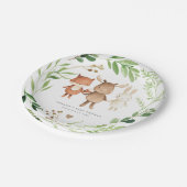 Woodland Animals Baby Shower Paper Plates Pappteller (Schrägansicht)