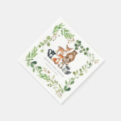 Woodland Animals Baby Shower Party Paper Napkins Serviette (Ecke)