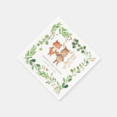 Woodland Animals Baby Shower Party Paper Napkins Serviette (Ecke)