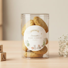 Woodland Animals Baby Shower Runder Aufkleber