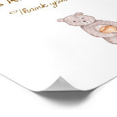 Woodland Animals Baby Shower Tabletop Sign Poster (Ecke)