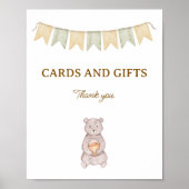 Woodland Animals Baby Shower Tabletop Sign Poster (Vorne)