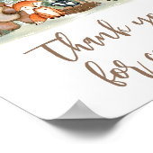 Woodland Animals Baby Shower Thank You Sign Poster (Ecke)