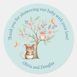 Woodland Animals Baby Shower Thank You Stickers