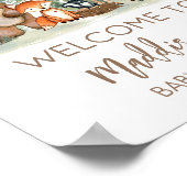 Woodland Animals Baby Shower Welcome Sign Poster (Ecke)