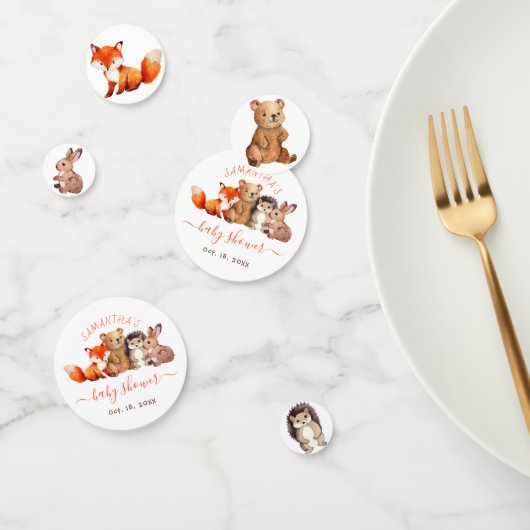 Woodland Animals Baby Showfox Bären Sonnenschrift Konfetti (Gruppe)
