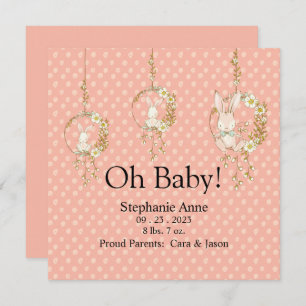 Woodland Animals Baby Stats Ankündigung Punkt