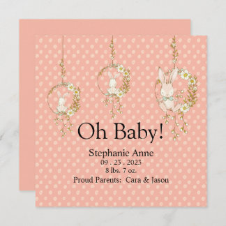 Woodland Animals Baby Stats Ankündigung Punkt