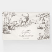 Woodland Animals Babydusche Banner (Horizontal)