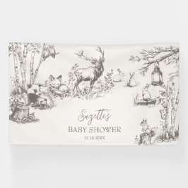 Woodland Animals Babydusche Banner