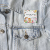 Woodland Animals Babydusche Button (Beispiel)