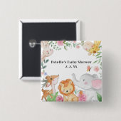 Woodland Animals Babydusche Button (Vorne & Hinten)