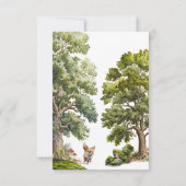 Woodland Animals Babydusche Dankeskarte (Rückseite)