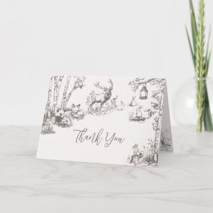 Woodland Animals Babydusche Dankeskarte