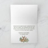 Woodland Animals Babydusche Dankeskarte (Innenseite)