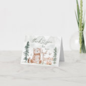 Woodland Animals Babydusche Dankeskarte (Vorderseite)