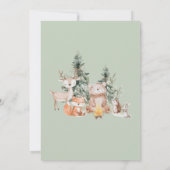 Woodland Animals Babydusche Einladung (Rückseite)