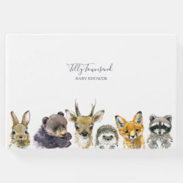 Woodland Animals Babydusche Gästebuch