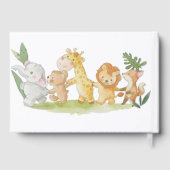 Woodland Animals Babydusche Gästebuch (Rückseite)
