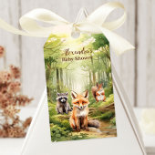Woodland Animals Babydusche Geschenkanhänger