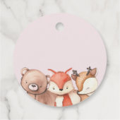 Woodland Animals Babydusche Geschenkanhänger (Rückseite)
