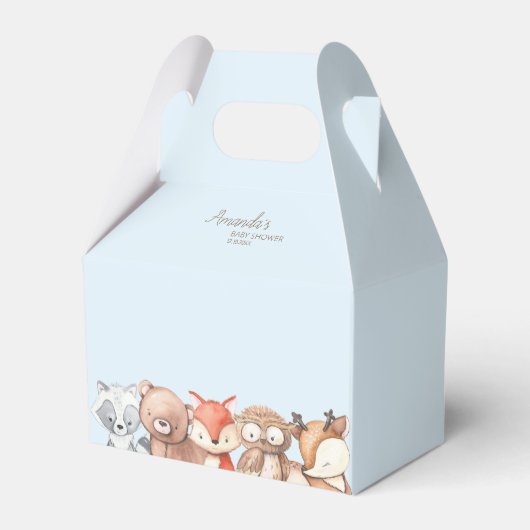 Woodland Animals Babydusche Geschenkschachtel (Vorderseite)