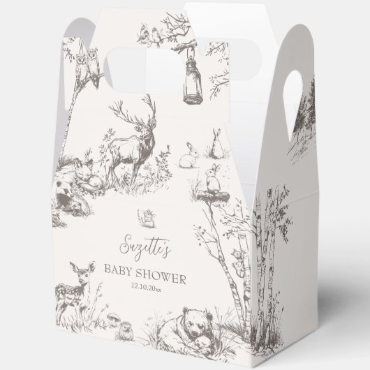 Woodland Animals Babydusche Geschenkschachtel (Offen)