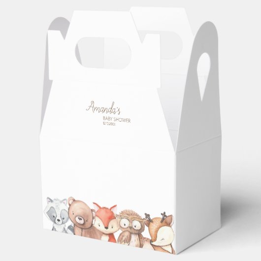 Woodland Animals Babydusche Geschenkschachtel (Geöffnet)
