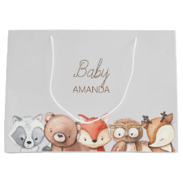 Woodland Animals Babydusche Große Geschenktüte