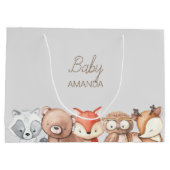 Woodland Animals Babydusche Große Geschenktüte (Rückseite)