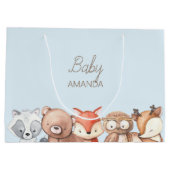 Woodland Animals Babydusche Große Geschenktüte (Rückseite)
