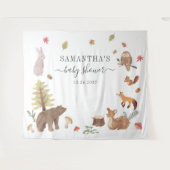 Woodland Animals Babydusche Hintergrund Foto Prop Wandteppich (Vorderseite (Horizontal))