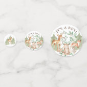 Woodland Animals Babydusche Konfetti (Rückseiten)