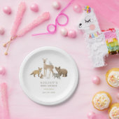 Woodland Animals Babydusche Pappteller (Party)