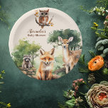 Woodland Animals Babydusche Pappteller<br><div class="desc">Bringen Sie den Zauber des Waldes mit unseren Baby Shower Paper Tellern von Woodland Forest Animals zu Ihrer Babydusche. Diese bezaubernden Teller zeigen wunderschöne Abbildungen von Waldkreaturen inmitten üppiger Waldlandschaft und verleihen Ihrem Fest eine charmante Touch. Mit viel Liebe zum Detail erschaffen, erfassen unsere Teller in Papierform mit ihren bezaubernden...</div>