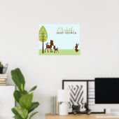 Woodland Animals Babydusche Poster (Heimbüro)