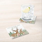 Woodland Animals Babydusche Rechteckiger Pappuntersetzer (Vor Ort)