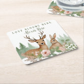 Woodland Animals Babydusche Rechteckiger Pappuntersetzer (angewinkelt)