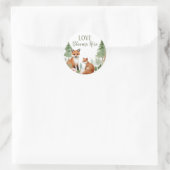 Woodland Animals Babydusche Runder Aufkleber (Tasche)