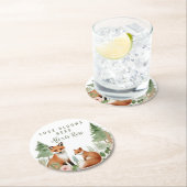 Woodland Animals Babydusche Runder Pappuntersetzer (Vor Ort)