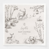 Woodland Animals Babydusche Serviette (Vorderseite)