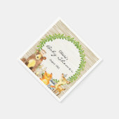 Woodland Animals Babydusche Serviette (Ecke)