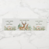 Woodland Animals Babydusche Wasserflaschenetikett (Einzelnes Label)