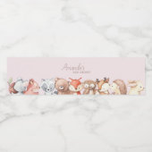 Woodland Animals Babydusche Wasserflaschenetikett (Einzelnes Label)