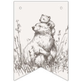 Woodland Animals Babydusche Wimpelkette (Zweite Fahne)