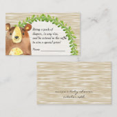 Woodland Animals Babydusche Windelwindeln Begleitkarte (Vorne/Hinten)