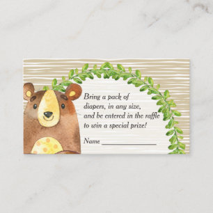 Woodland Animals Babydusche Windelwindeln Begleitkarte