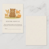Woodland Animals Babydusche Windelwindeln Begleitkarte (Vorne/Hinten)