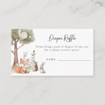 Woodland Animals Babydusche Windelwindeln